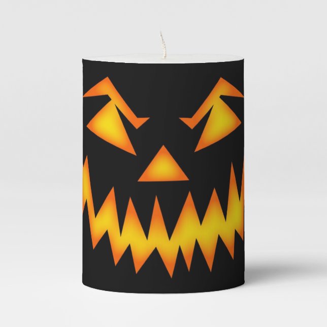 Halloween Pillar Candle (Front)