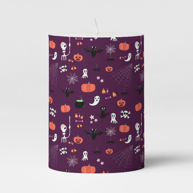 Halloween Pillar Candle (Front)
