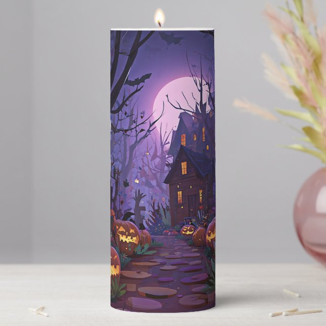 Halloween Pillar Candle (In Situ)