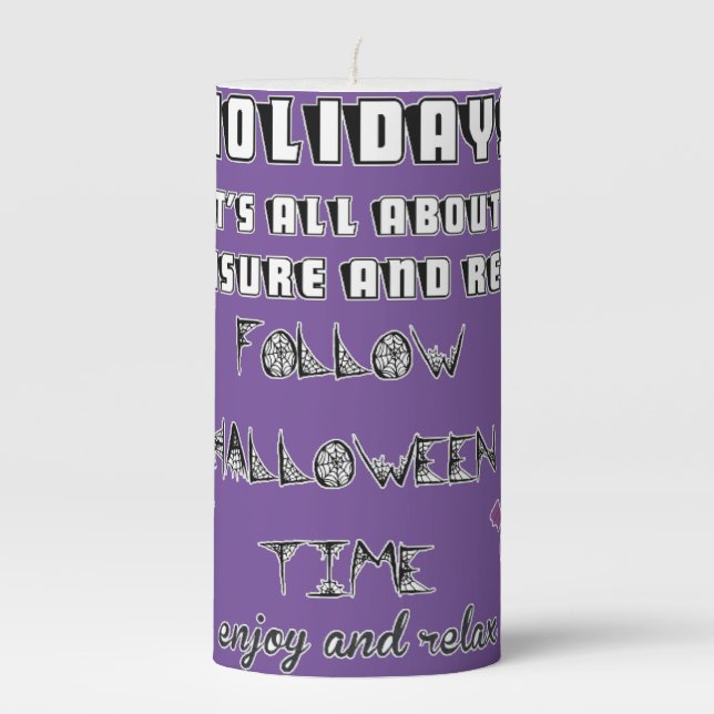 Halloween  pillar candle (Front)