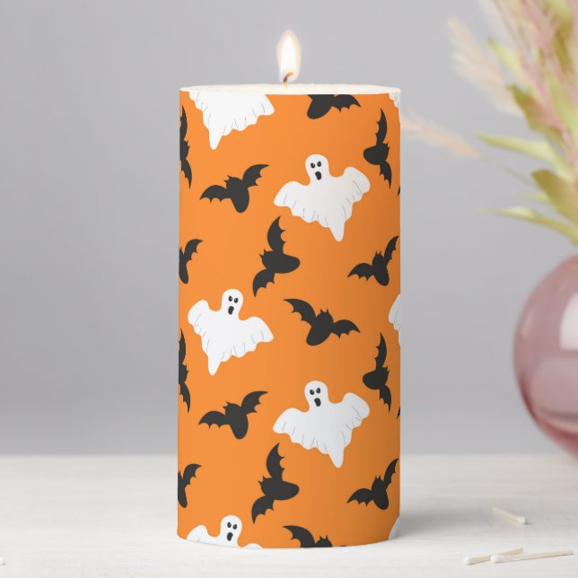 Halloween Pillar Candle (In Situ)