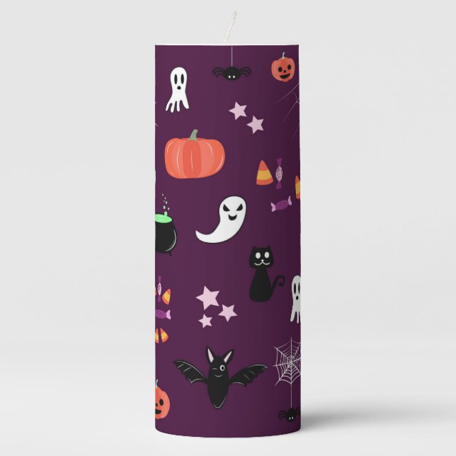 Halloween Pillar Candle (Front)