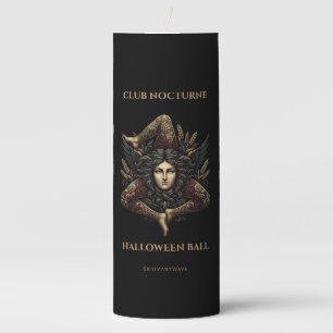 Halloween Pillar Candle Custom Emblem