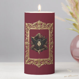 Halloween Pillar Candle Sicilian Trinacria