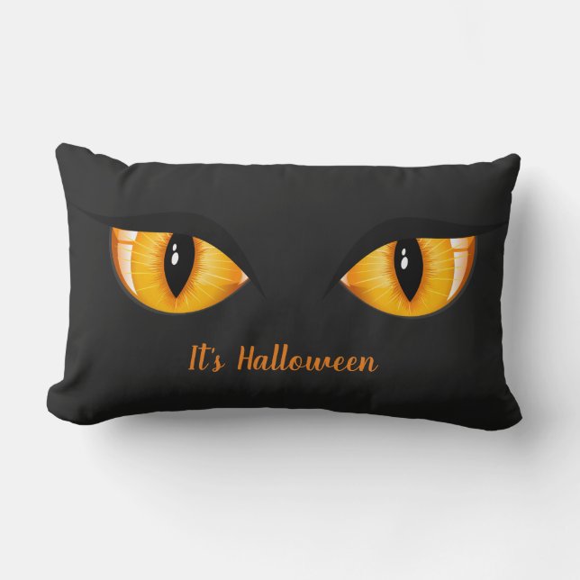 Halloween Pillow-Cat Eyes Lumbar Pillow (Front)