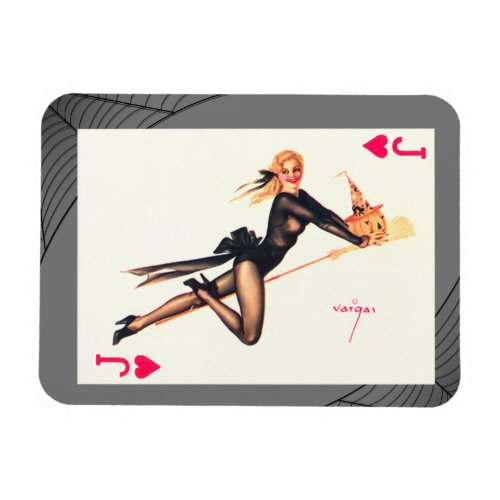 Halloween Pin Up Witch Refrigerator  Magnet