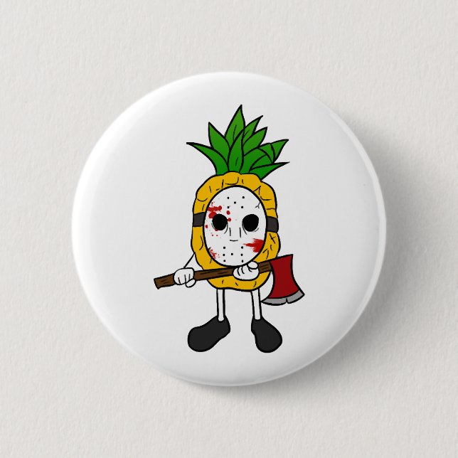 Halloween Pineapple  Button (Front)