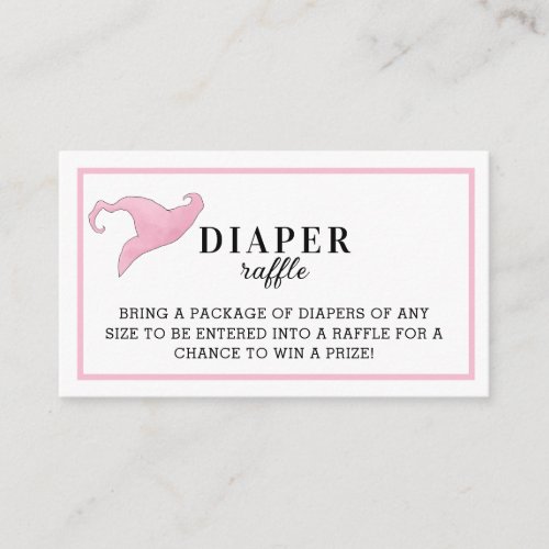 Halloween Pink a Baby is Brewing Diaper Raffle  Enclosure Card