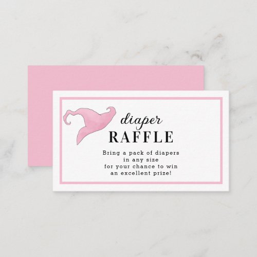 Halloween Pink a Baby is Brewing Diaper Raffle  Enclosure Card