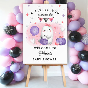 Halloween Pink Boo Girl Baby Shower Welcome Foam Board