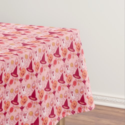 Halloween Pink Cute Not Scary Ghost Witch Party Tablecloth