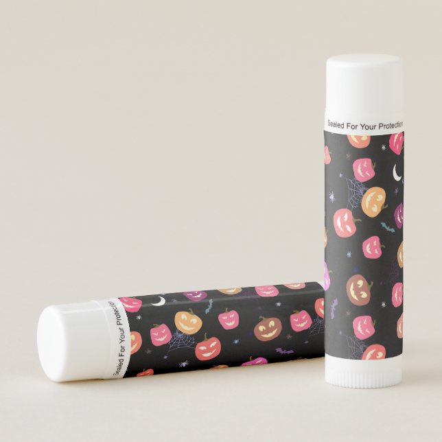 Halloween pink Pumpkins Lip Balm (Front)