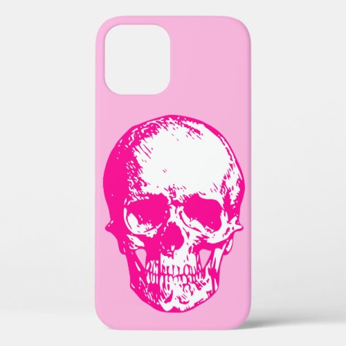 halloween pink skull gothic iPhone 12 case