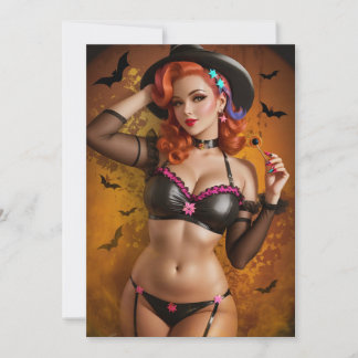 Halloween Pinup Greeting Card