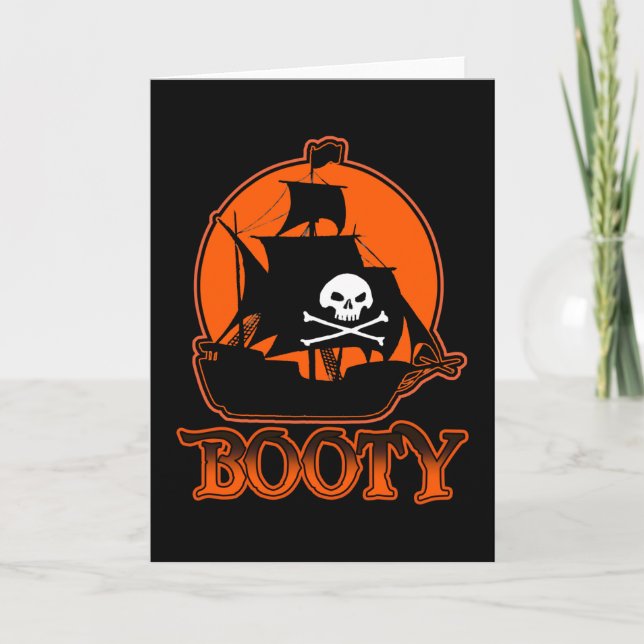 Halloween Pirate Booty Card (Front)