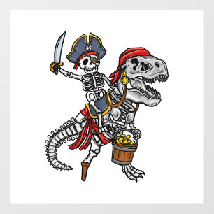 Halloween Pirate Dinosaur Skeleton Floor Decals