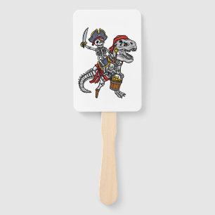 Halloween Pirate Dinosaur Skeleton Hand Fan