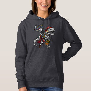 Halloween Pirate Dinosaur Skeleton Hoodie