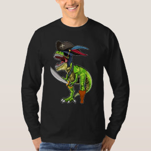 Halloween Pirate Dinosaur T Rex Tyrannosaurus Boys T-Shirt