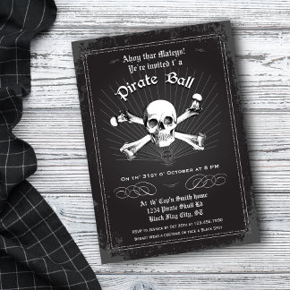 Halloween Pirate Party Invitation