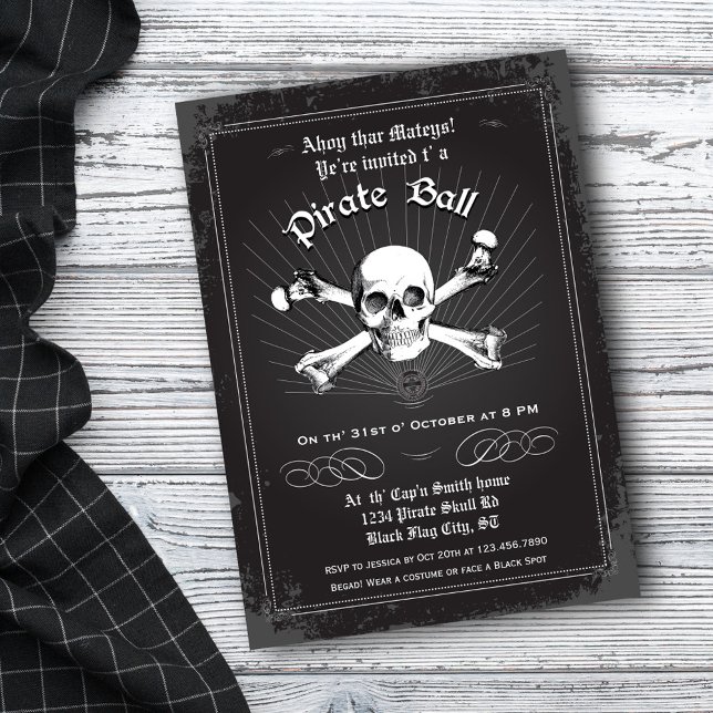 Halloween Pirate Party Invitation (Creator Uploaded)