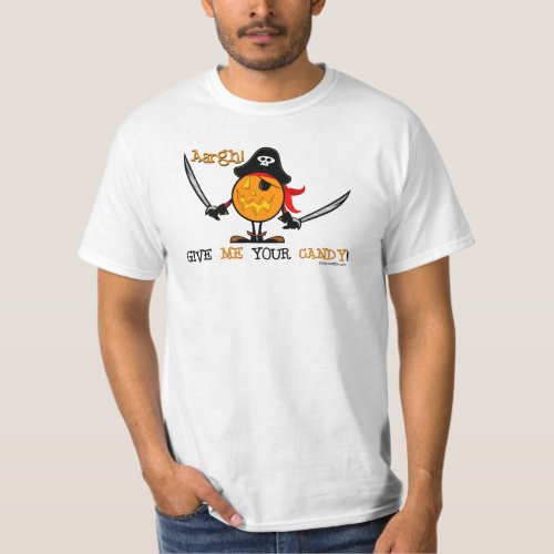 Halloween Pirate Pumpkin T_Shirt