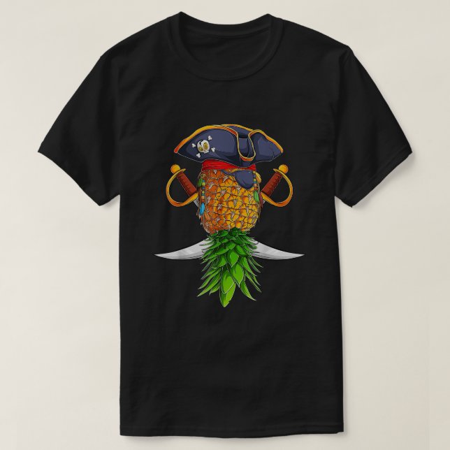 Halloween Pirate Upside Down Pineapple Swingers Li T-Shirt (Design Front)