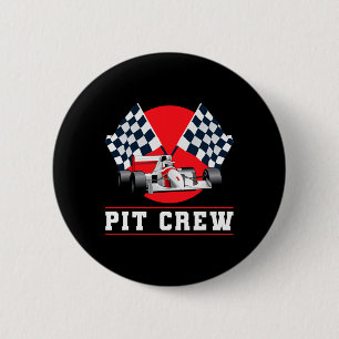 Halloween Pit Crew Costume Race Track Button