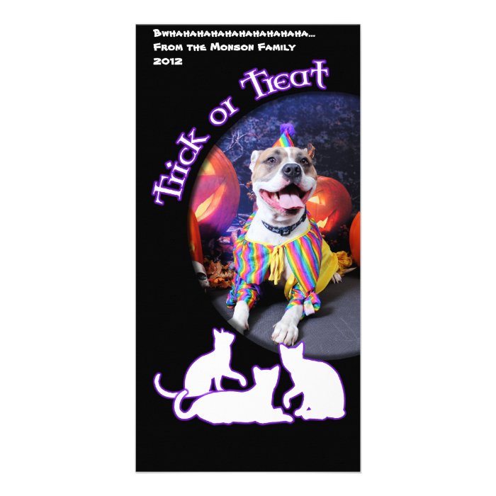 Halloween   Pitbull   Tyson Photo Card Template