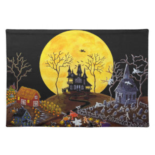 Halloween place mat "Keep Running"