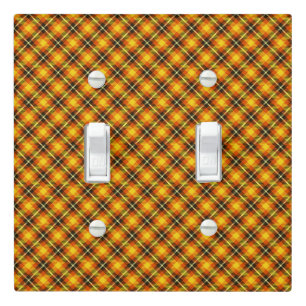 Halloween Plaid Light Switch Cover
