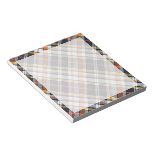 Halloween Plaid Notepad