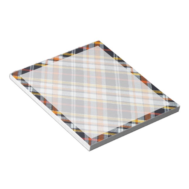 Halloween Plaid Notepad (Angled)