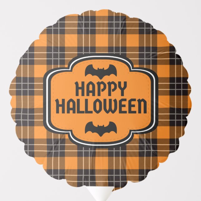 Halloween Plaid Pattern Balloon (Front)