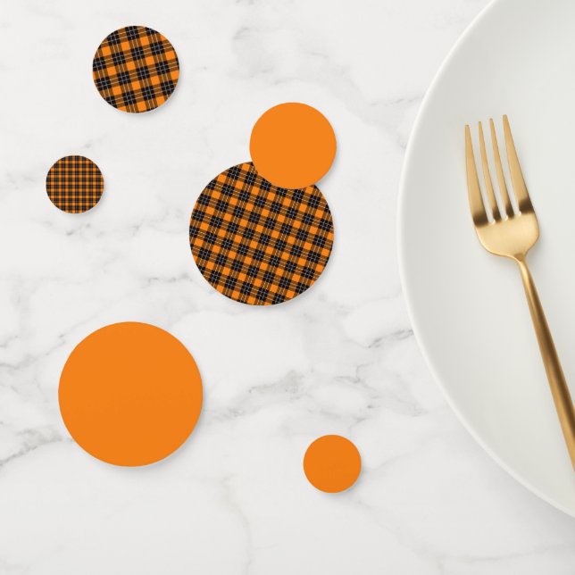 Halloween Plaid Pattern Confetti (Group)