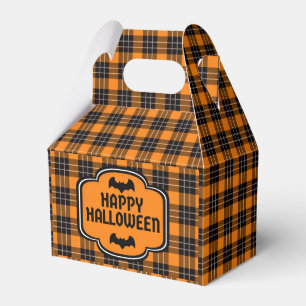Halloween Plaid Pattern Favor Boxes