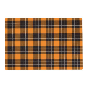 Halloween Plaid Pattern Placemat