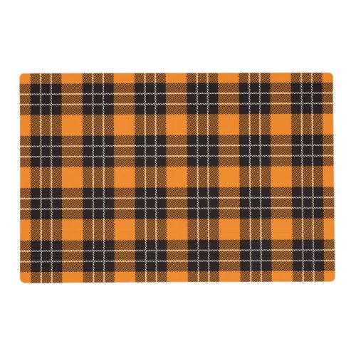 Halloween Plaid Pattern Placemat