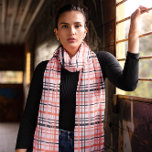 Halloween Plaid Pink Pattern Scarf<br><div class="desc">This scarf offers a softer take on Halloween with its pink plaid pattern, interwoven with traditional black and orange hues. It’s a fresh and feminine twist on the classic October style, perfect for adding a touch of spooky elegance to any ensemble. Whether you're at a casual pumpkin patch or a...</div>