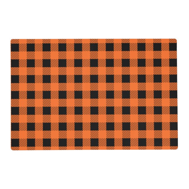 Halloween Plaid Placemat (Front)