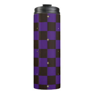 Halloween Plaid Star Pattern Thermal Tumbler