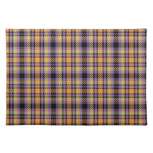 Halloween Plaid Tartan Cloth Placemat