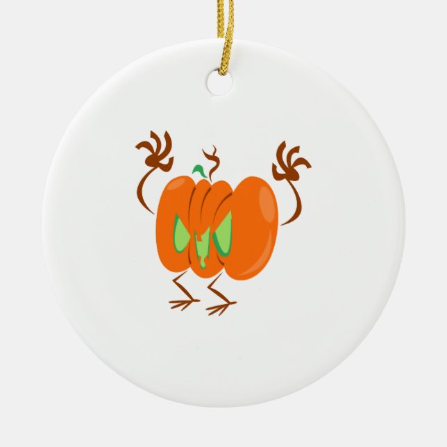 Halloween plant ceramic ornament (Front)