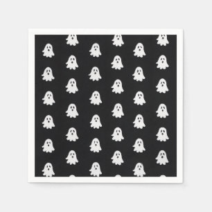Halloween Playful White Ghost Black Festive Napkins