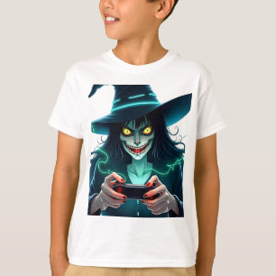 Halloween PlayStation Gaming - Spooky PS5 Witch Co T-Shirt