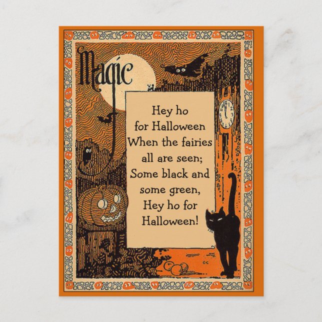 Halloween Poem Card with Customizable Text (Front)