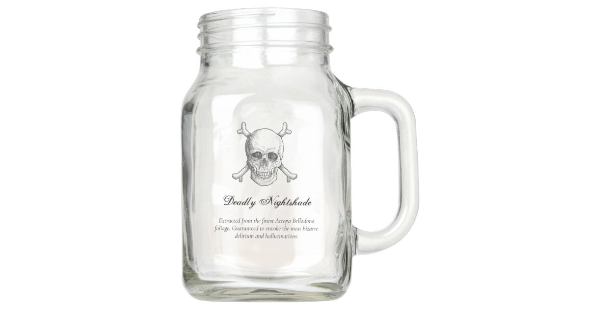 Halloween Poison Deadly Nightshade Mason Jar | Zazzle
