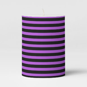 Halloween Poison Purple and Black Pillar Candle