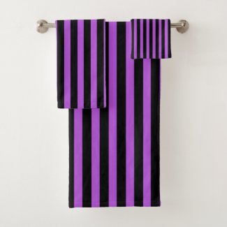 Halloween Poison Purple and Black Striped