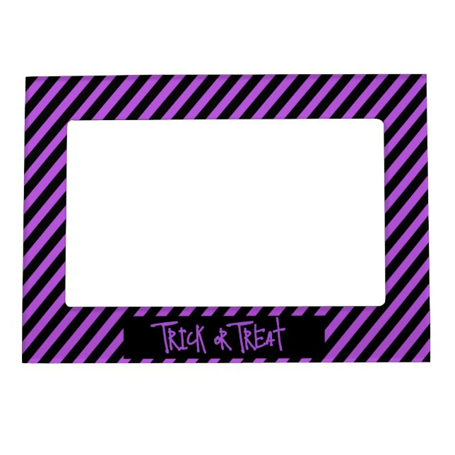 Halloween Poison Purple Trick or Treat Magnetic Frame (Front)